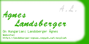 agnes landsberger business card